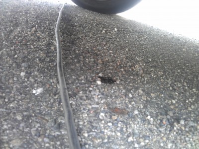 voila la tache après 2mm d'arrêt !!!