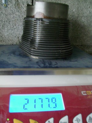 Poids d'un cylindre en 103mm fonte